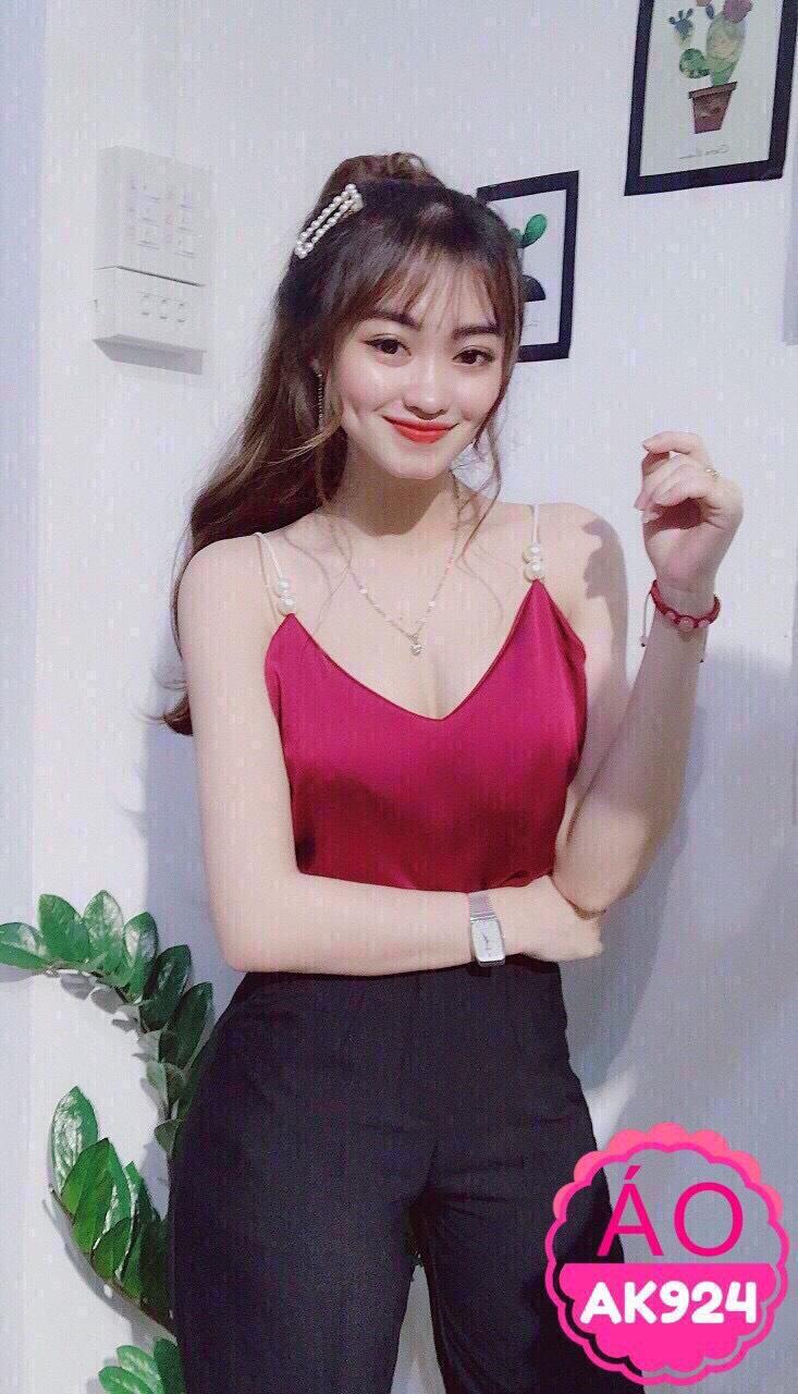 [HCM]ÁO LỤA 2 DÂY SO HOT