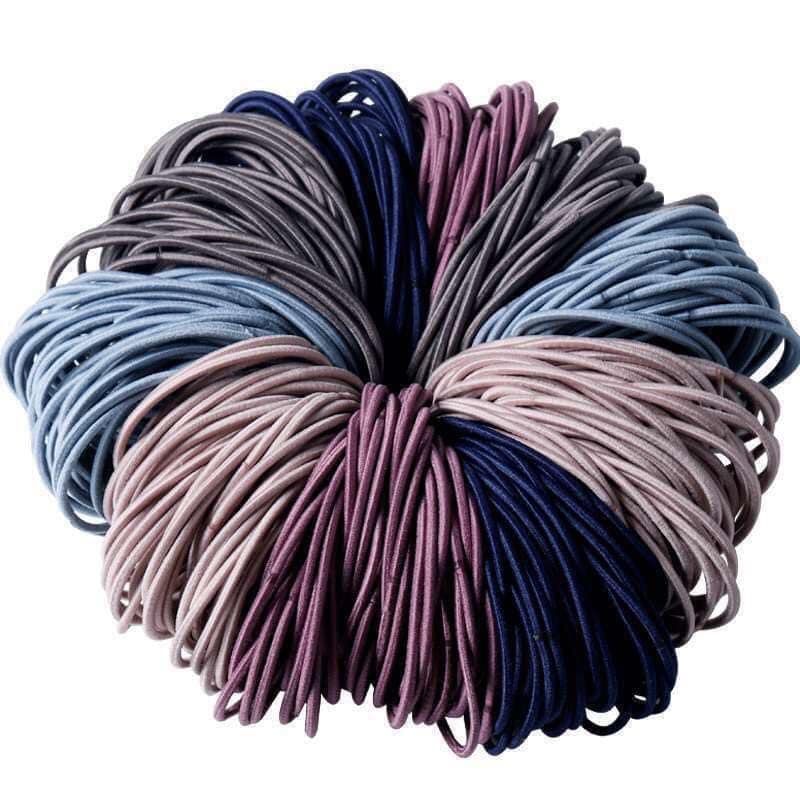 Combo 100 dây chun buộc tóc túi zip