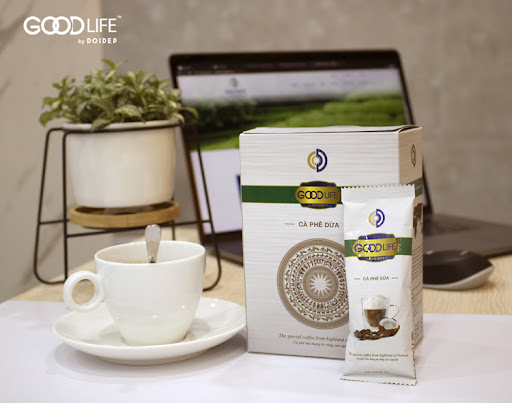 Hộp cà phê hòa tan GOODLIFE vị dừa 240gr (12 gói x 20g)