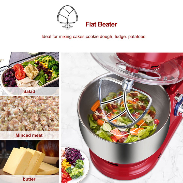 Máy trộn bột, đánh trứng 7 lít cao cấp nhãn hiệu DSP KM3051, công suất 1500W- hai màu chọn lựa: đen, đỏ (Bảo hành 12 tháng)