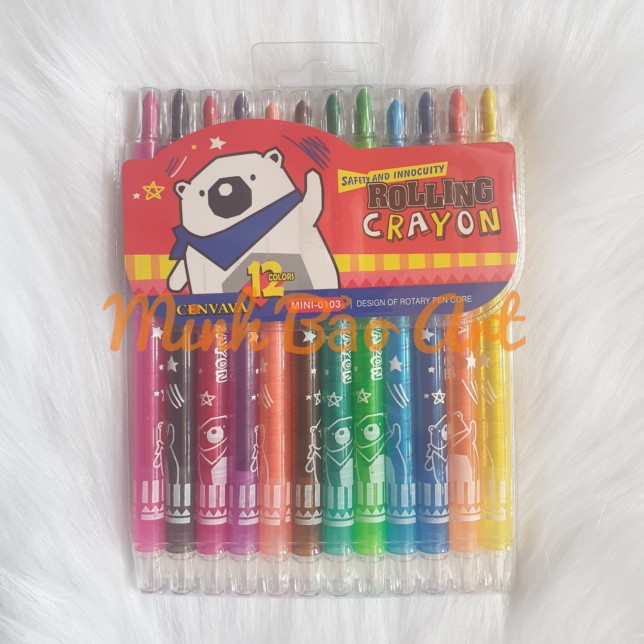 [HCM]HỘP BÚT SÁP VẶN THIÊN LONG TCR-C05 DOREMON (18 MÀU) / SÁP VẶN CENVAVA 12/18/24 MÀU