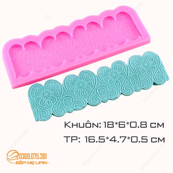 Khuôn ốp viền hình trái tim silicon
