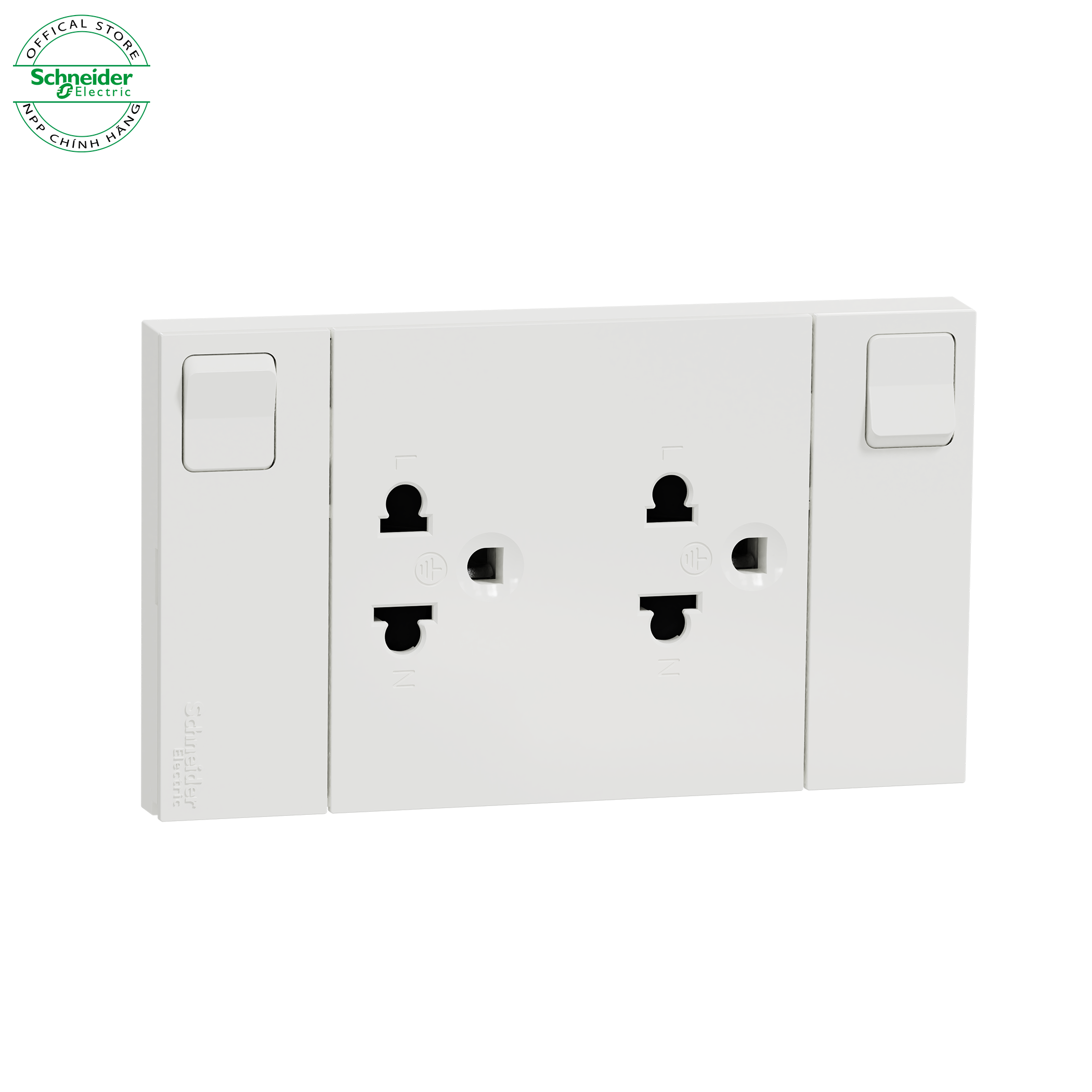 Ổ cắm đôi 3 chấu 16A có công tắc, size E - Dòng AvatarOn A - Schneider Electric
