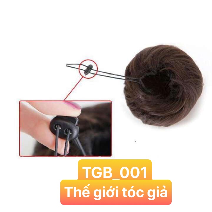 [HCM]TÓC GIẢ BÚI TRÒN DÂY RÚT B001