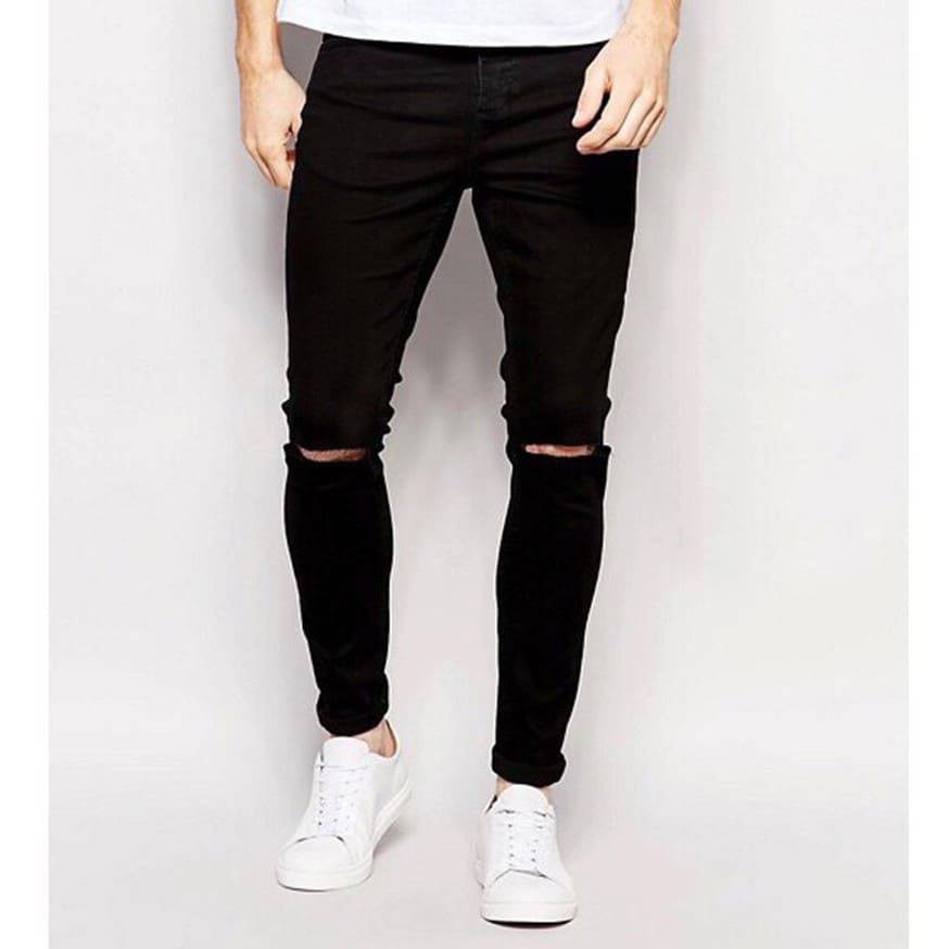 Quần jean nam đen trơn form chất cực đẹp - body
