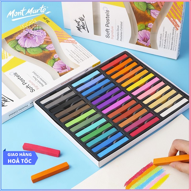 Phấn tiên Mont Marte, Soft Pastels Mont Marte 12 màu/36 màu-Dụng cụ vẽ Tâm Tâm