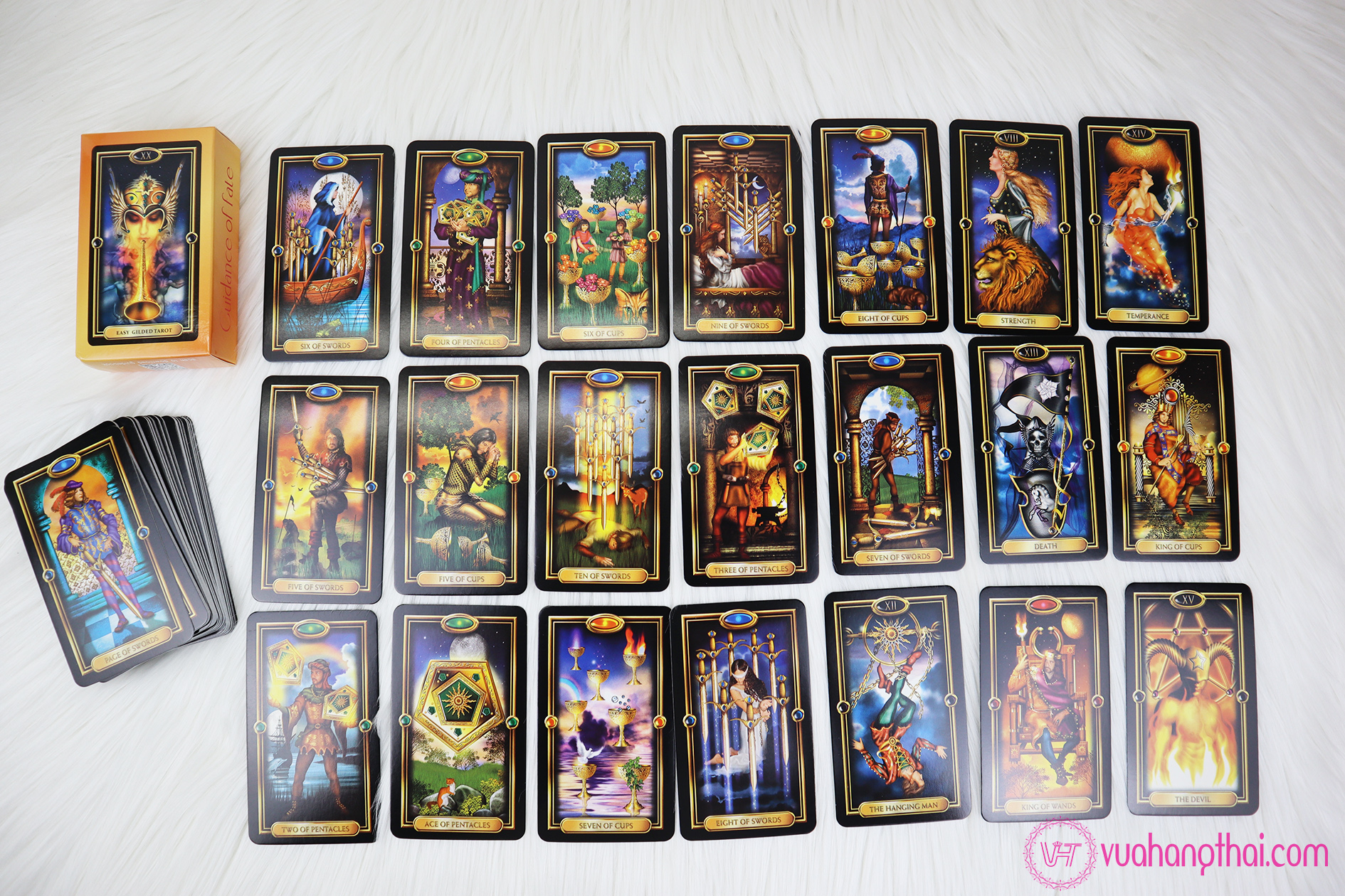 [Hcm]High-Quality Easy Gilded Tarot Divination Card Deck
