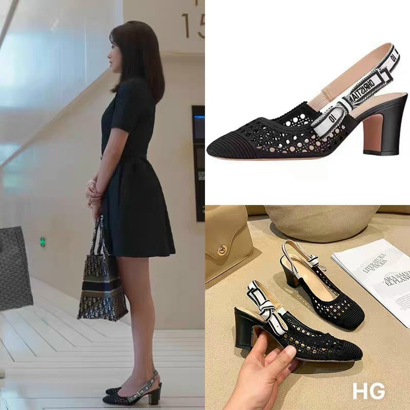 Sandal nữ hở gót 2 màu đen kem lên chân đẹp!!