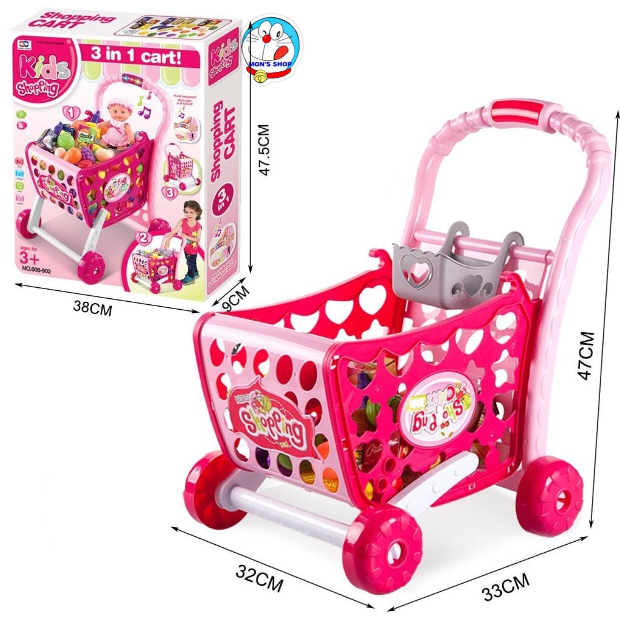 Đồ chơi xe đẩy siêu thị 3 in 1 đa năng