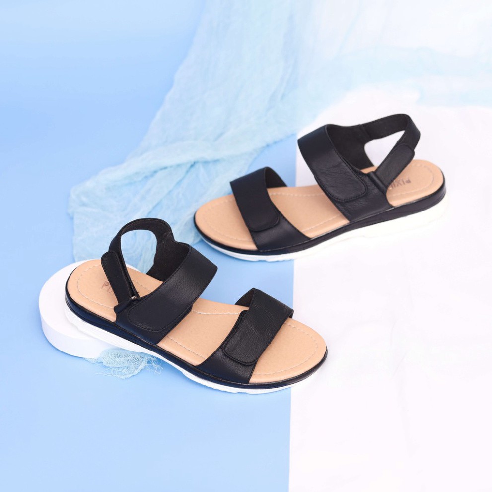 Giày Sandal Đế Xuồng 3cm Da Thật X727