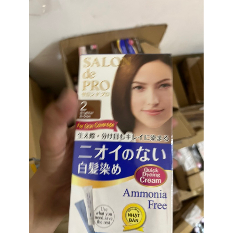 THUỐC NHUỘM TÓC NỮ PHỦ BẠC SALON DE PRO NHẬT BẢN