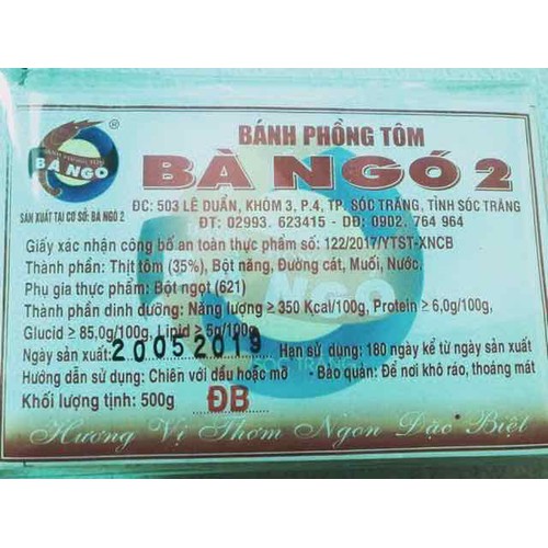 BÁNH PHỒNG TÔM BÀ NGÓ 2 SÓC TRĂNG
