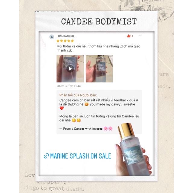 Body mist xịt thơm Victoria’s Secret 250ml 𝐌𝐚𝐫𝐢𝐧𝐞 𝐒𝐩𝐥𝐚𝐬𝐡