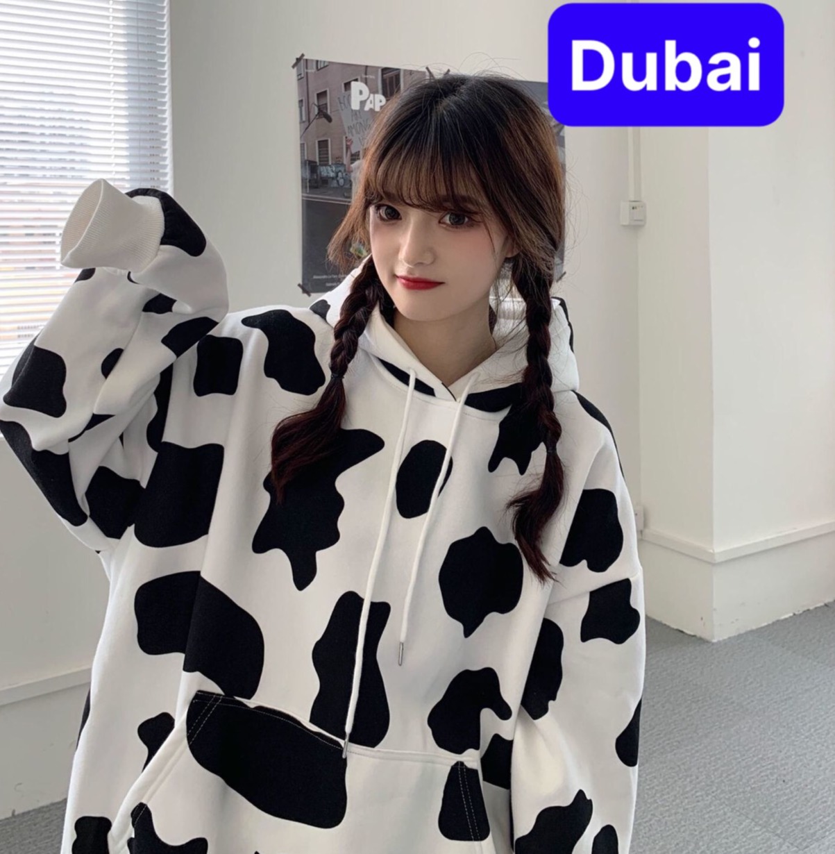 ÁO KHOÁC HOODIE NAM NỮ BÒ SỮA NHẬT BẢN HÀ LAN CHẤT NỈ DÀY PHOM FORM RỘNG CHỐNG NẮNG, NÓNG ĐÔNG HÈ HOT TREND TEEN MỚI NHẤT 2021 - DUBAI FASHION