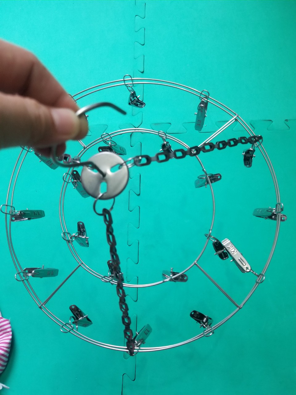 Móc tròn inox dùng phơi đồ 20 kẹp