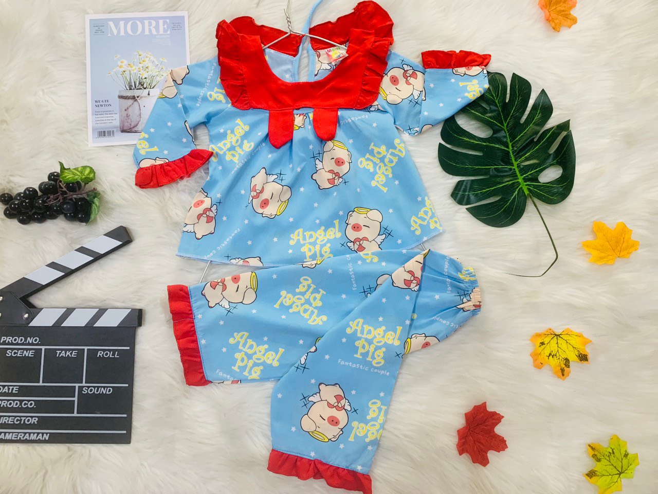 ( 3 Bộ 3 Màu 3 Họa Tiết Khác Nhau) Combo 3  Bộ Lụa Cổ Tròn Bé (6-18kg)