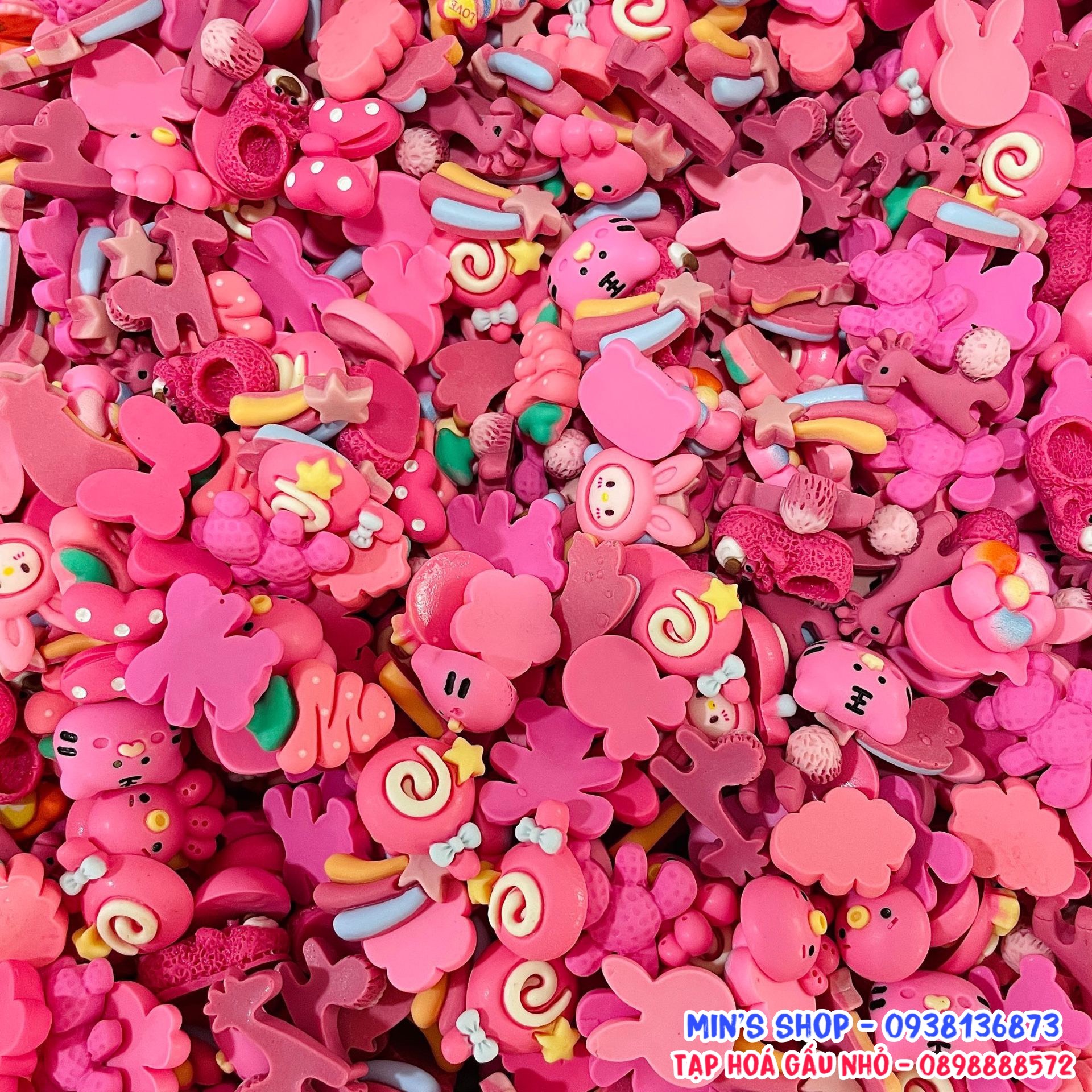 |TẶNG KEO| Túi 100 charm/sticker theo tone màu / color tone dùng làm slime, trang trí, handmade,phụ kiện DIY,dán ốp lưng