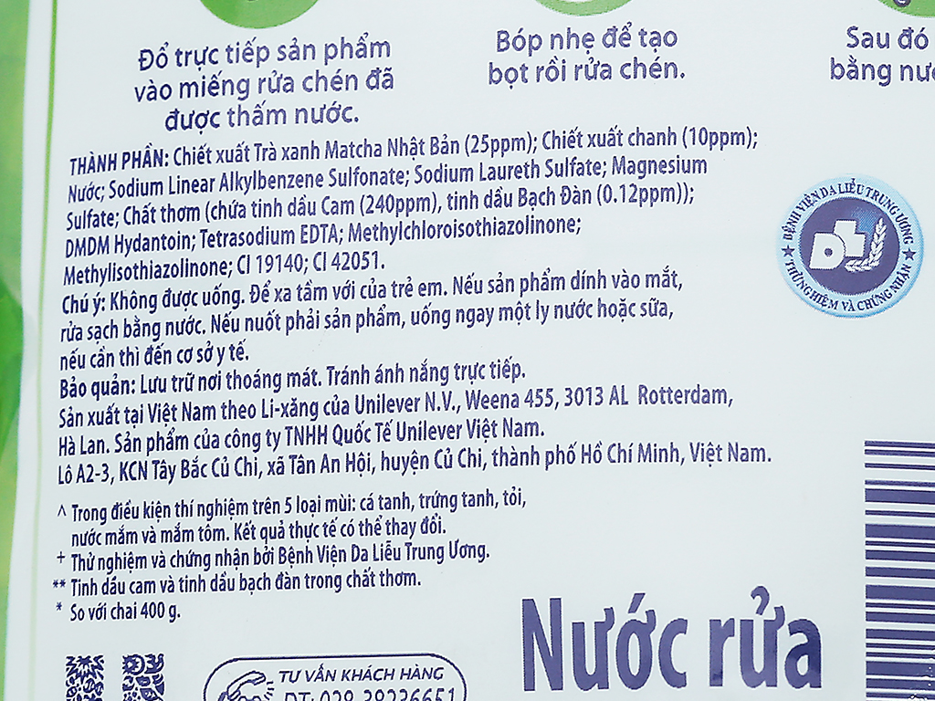 Nước Rửa Chén SUNLIGHT Trà Xanh Túi 750g