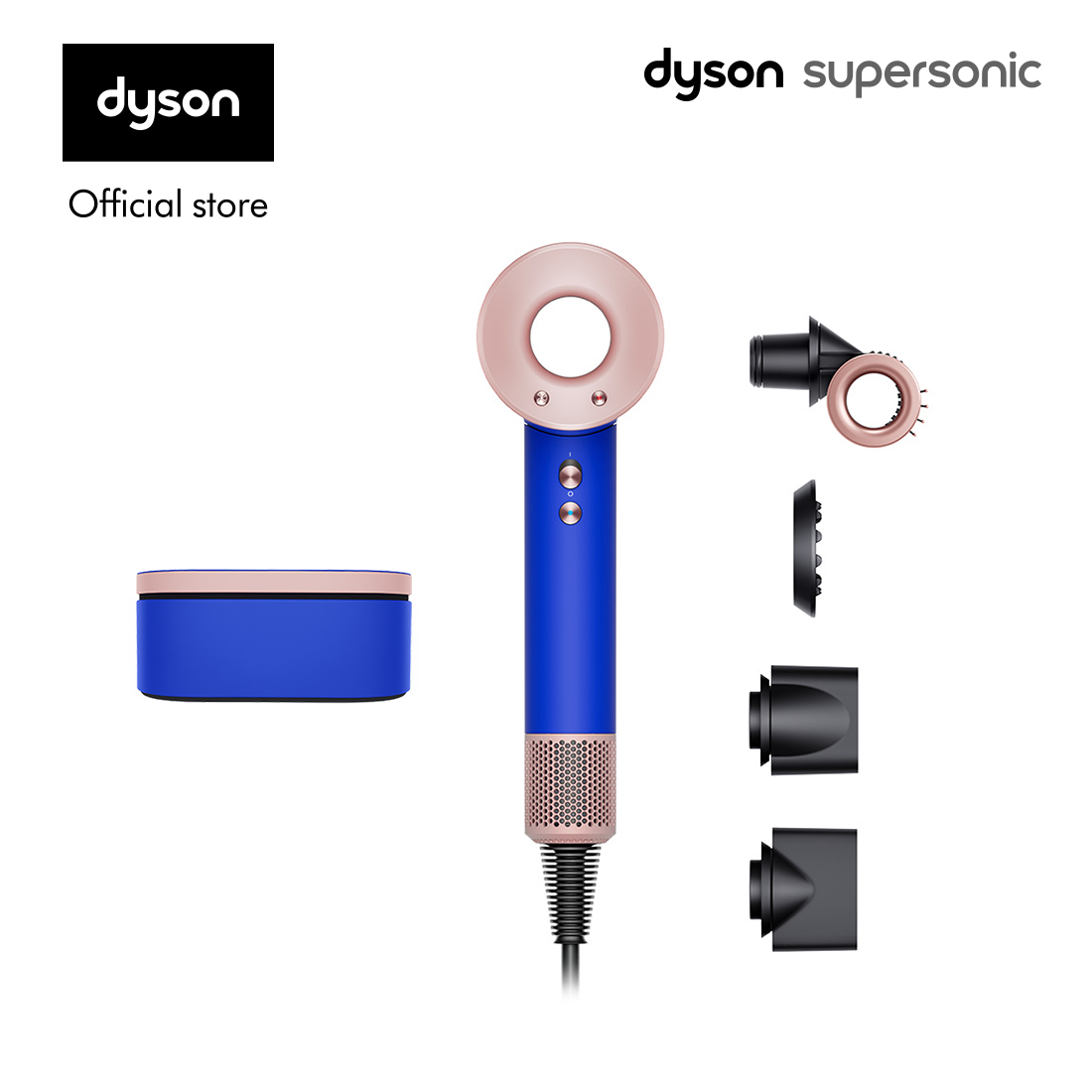 Máy sấy tóc Dyson Supersonic™ HD15 (Blue/Blush) với đầu Flyaway Smoother