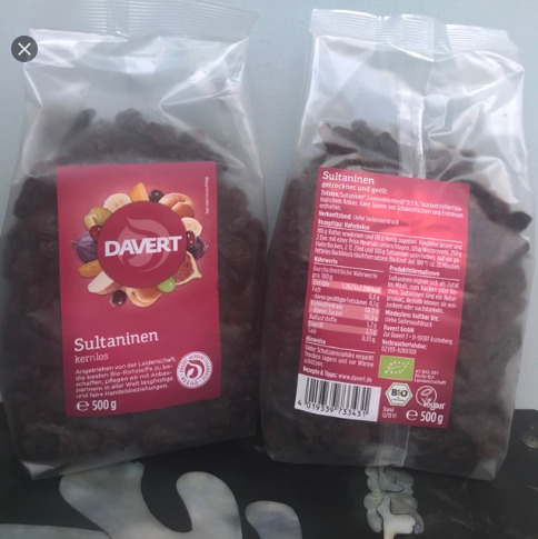Nho khô hữu cơ Davert 500g