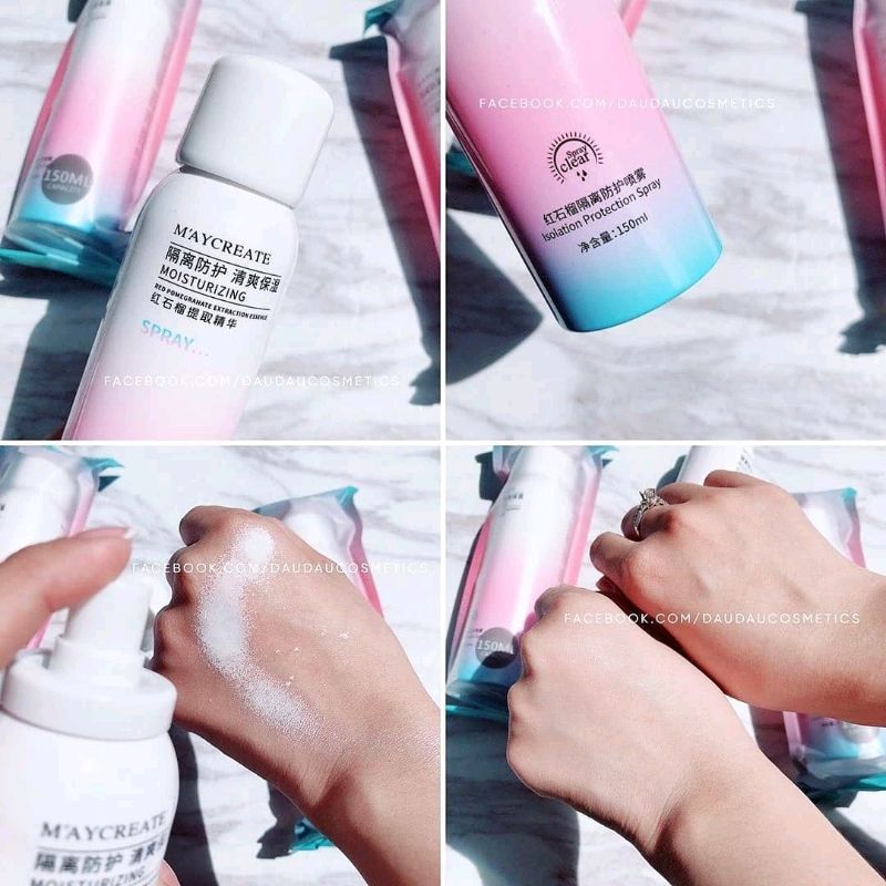 Xịt Chống Nắng Trắng Da Maycreate Spf35 (chai 150ml)