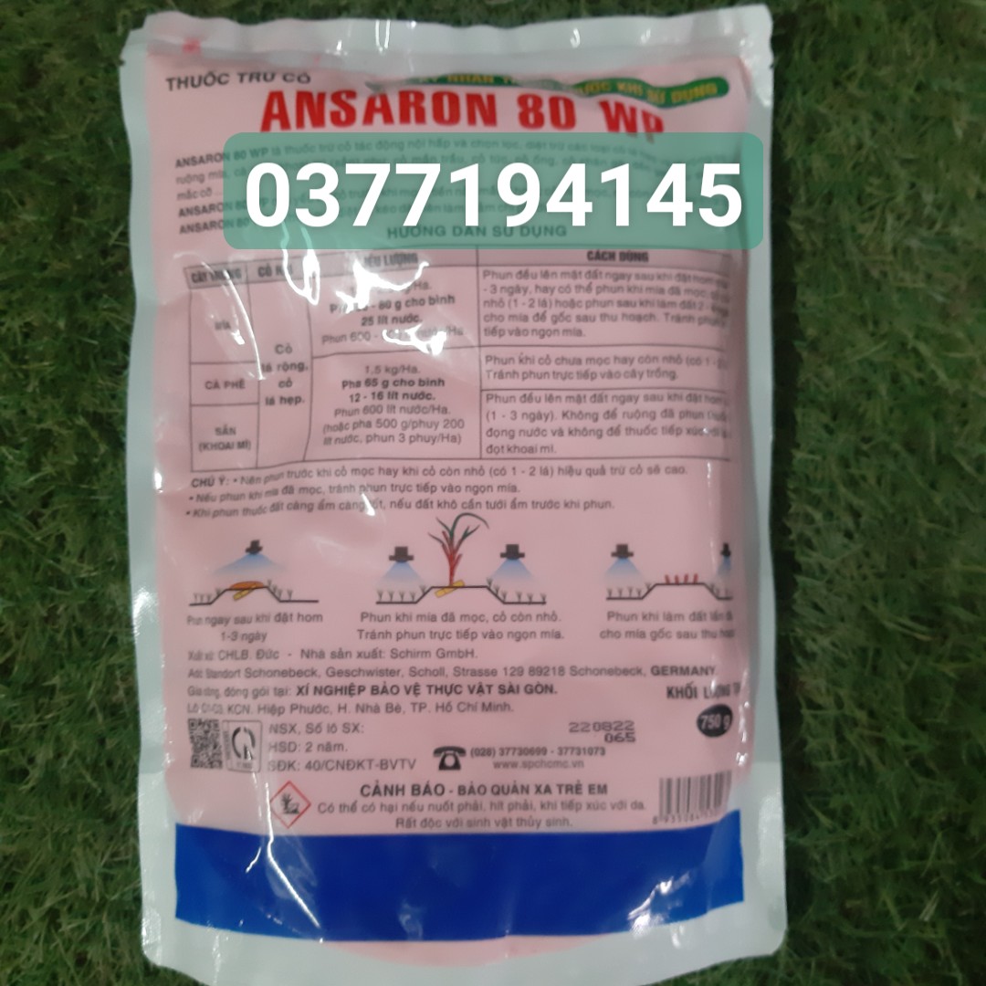 (CỎ) Ansaron 80WP- Rồng Đỏ- 750g SPC