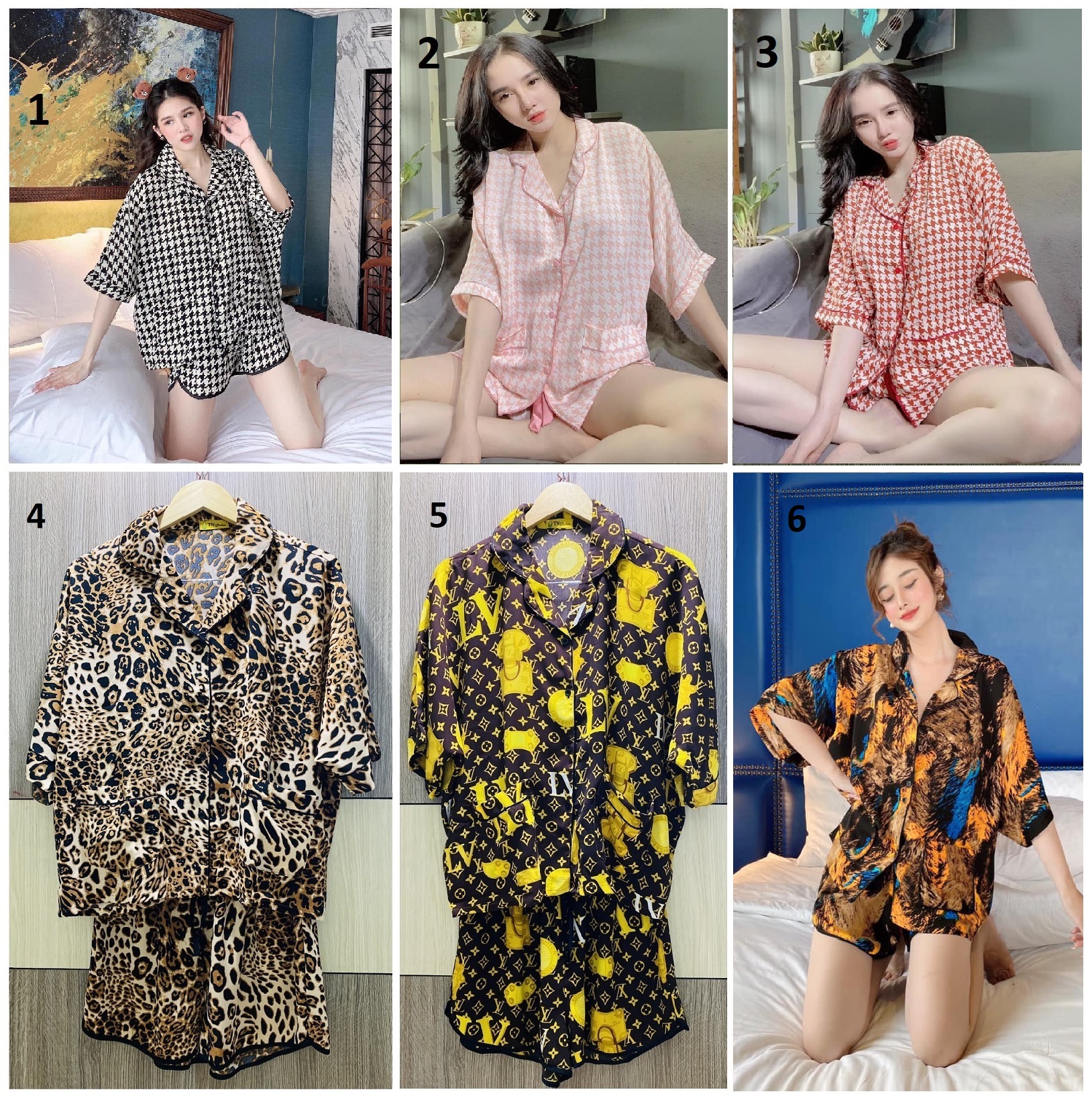 [HCM]Đồ Bộ Lụa Mai Ngô - Tay Cánh Dơi Quần Đùi (50-65kg) (P1)