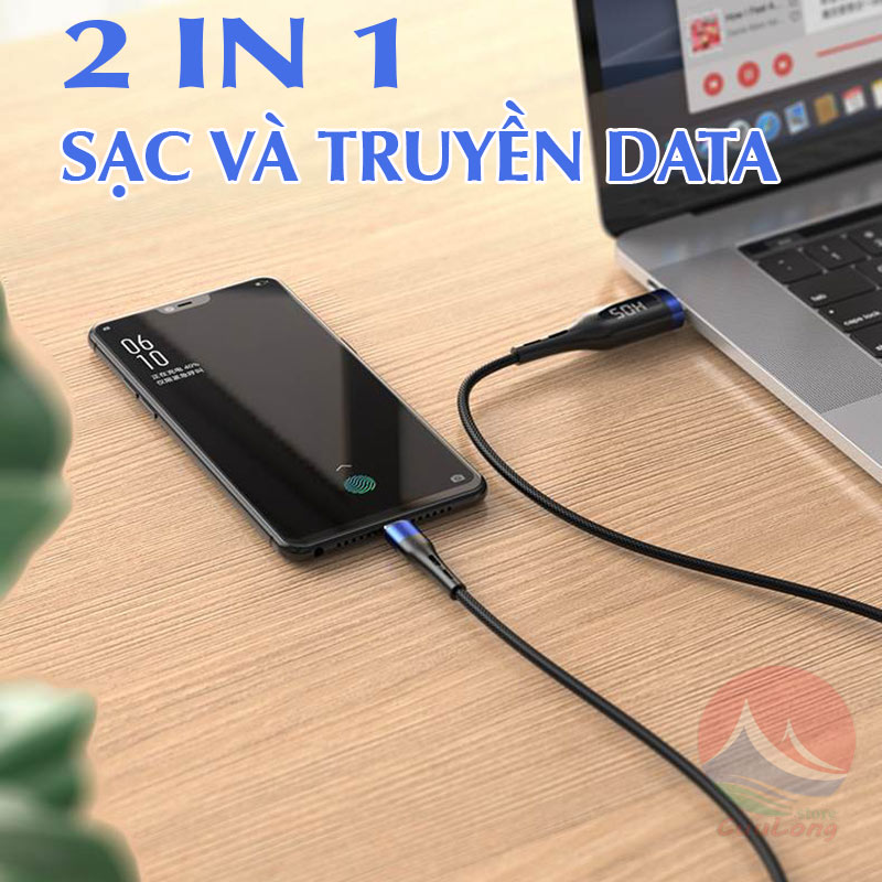 Cáp Sạc Tự Ngắt Hẹn Giờ 10h Thông Minh Chống Chai Pin Điện Thoại Màn Hình Led Điện Áp CuuLongstore