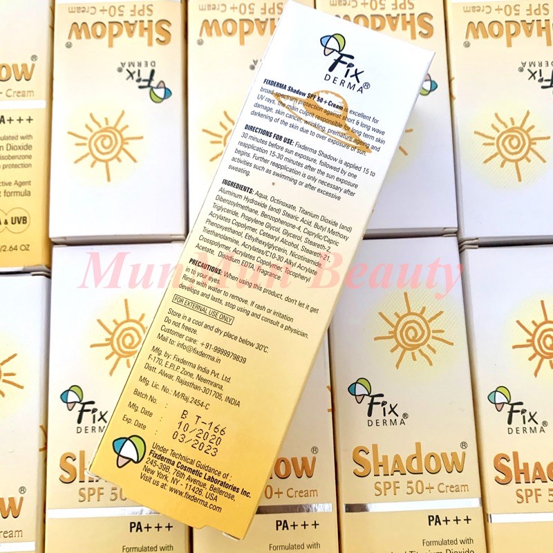 Kem Chống Nắng Fixderma Shadow SPF 50+ Cream 75g
