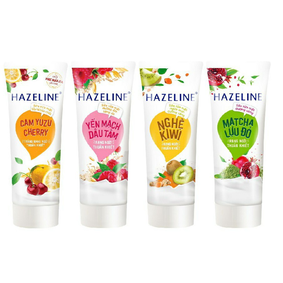 [HCM]Sữa Rửa Mặt Sáng Da Hazeline Yến mạch dâu tằm 100g -Chính hãng