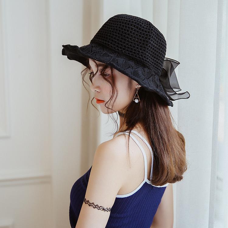 [HCM][HOT] Mũ Đan Từ Sợi Cói Mềm Có Nơ Hàn Quốc (QLS)