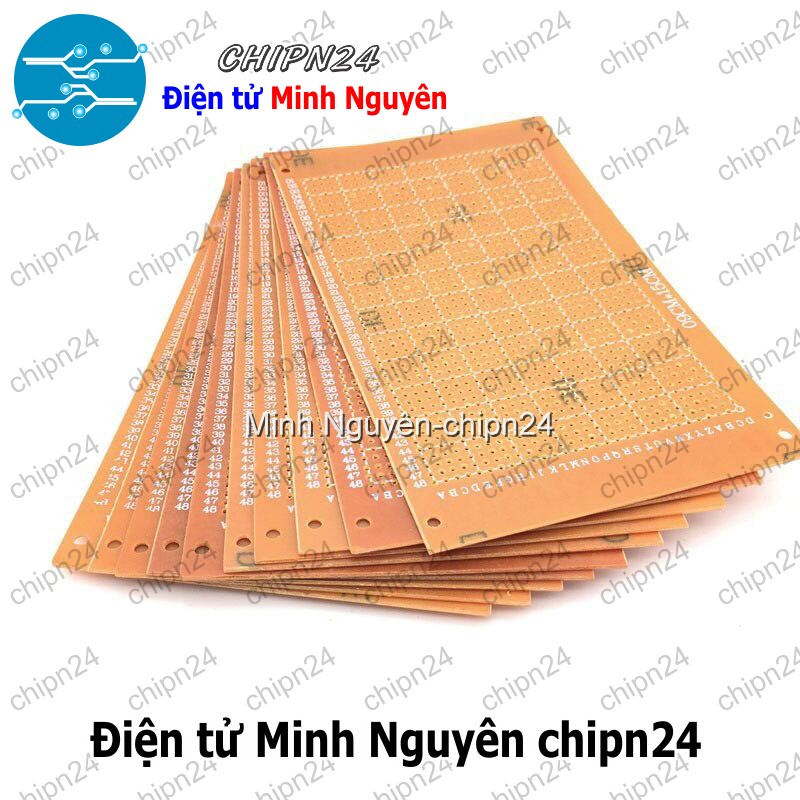 [1 tấm] Testboard 1 mặt thường 9x15cm (Board đồng đục lỗ PCB, Testboard cắm hàn) - HH000565