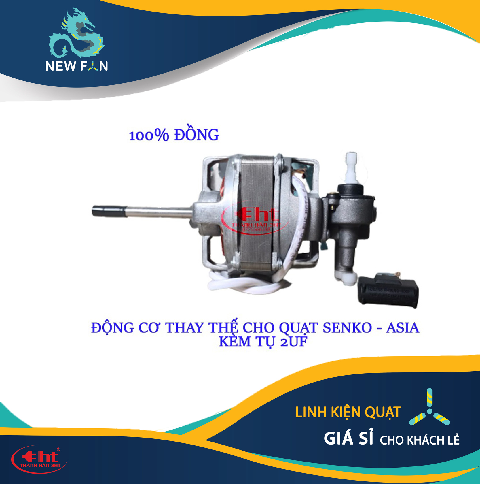 Moter Thay Thế Quạt Senko - Asia