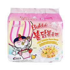 Lốc 5 gói mì gà cay cream carbonara Samyang Hàn Quốc 140g