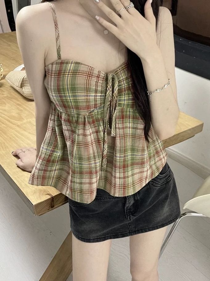 Áo kẻ 2 dây có mút đệm ( ảnh thật cuối )