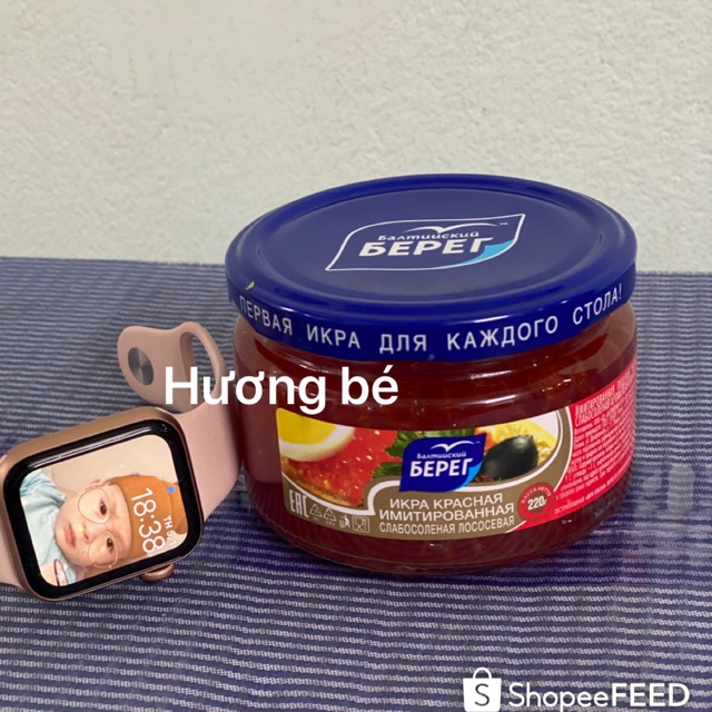 Trứng cá hồi đỏ của nga 220g
