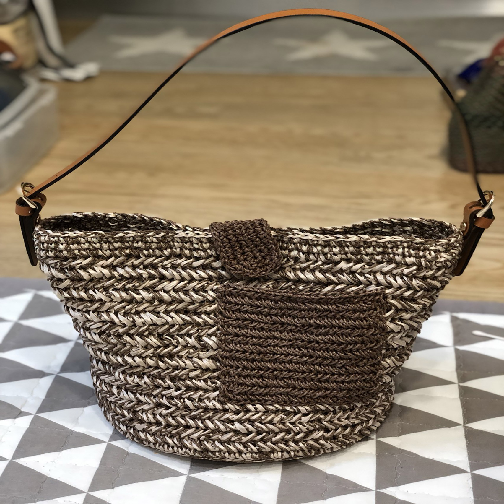 DENDY Crochet Summer Bag Hat Yarn 3oz. Light Beige