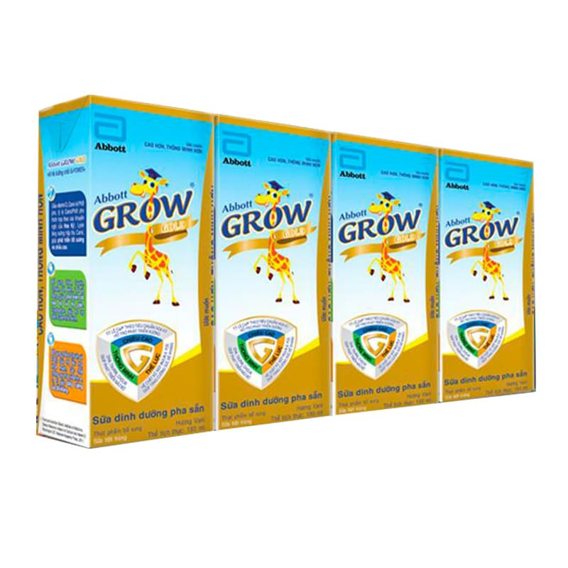 (HSD T8-2026) COMBO 4 LỐC 16 Hộp Sữa Bột Pha Sẵn Abbott Grow Gold 180ml.