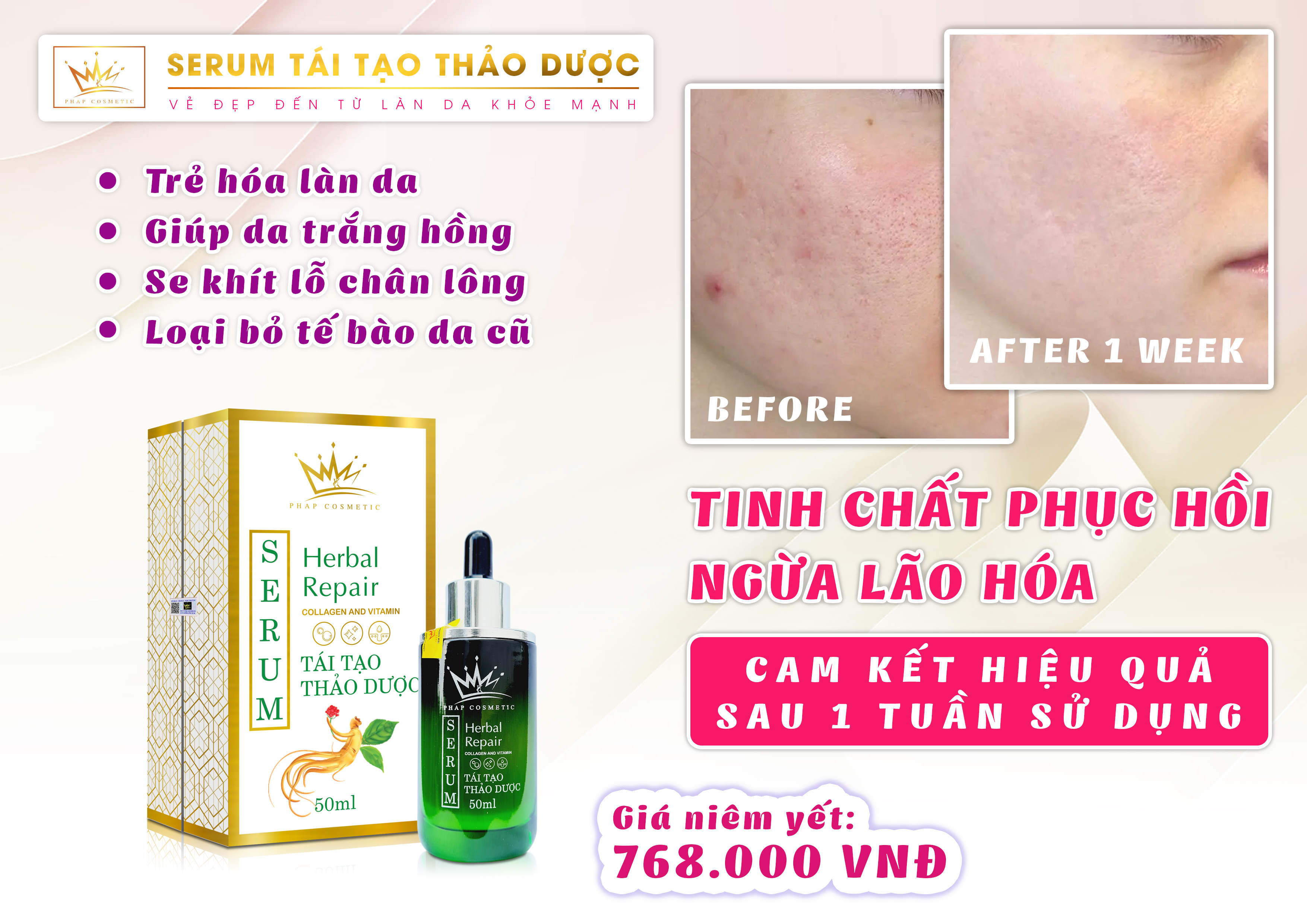 SERUM PHÁP TÁI TẠO THẢO DƯỢC