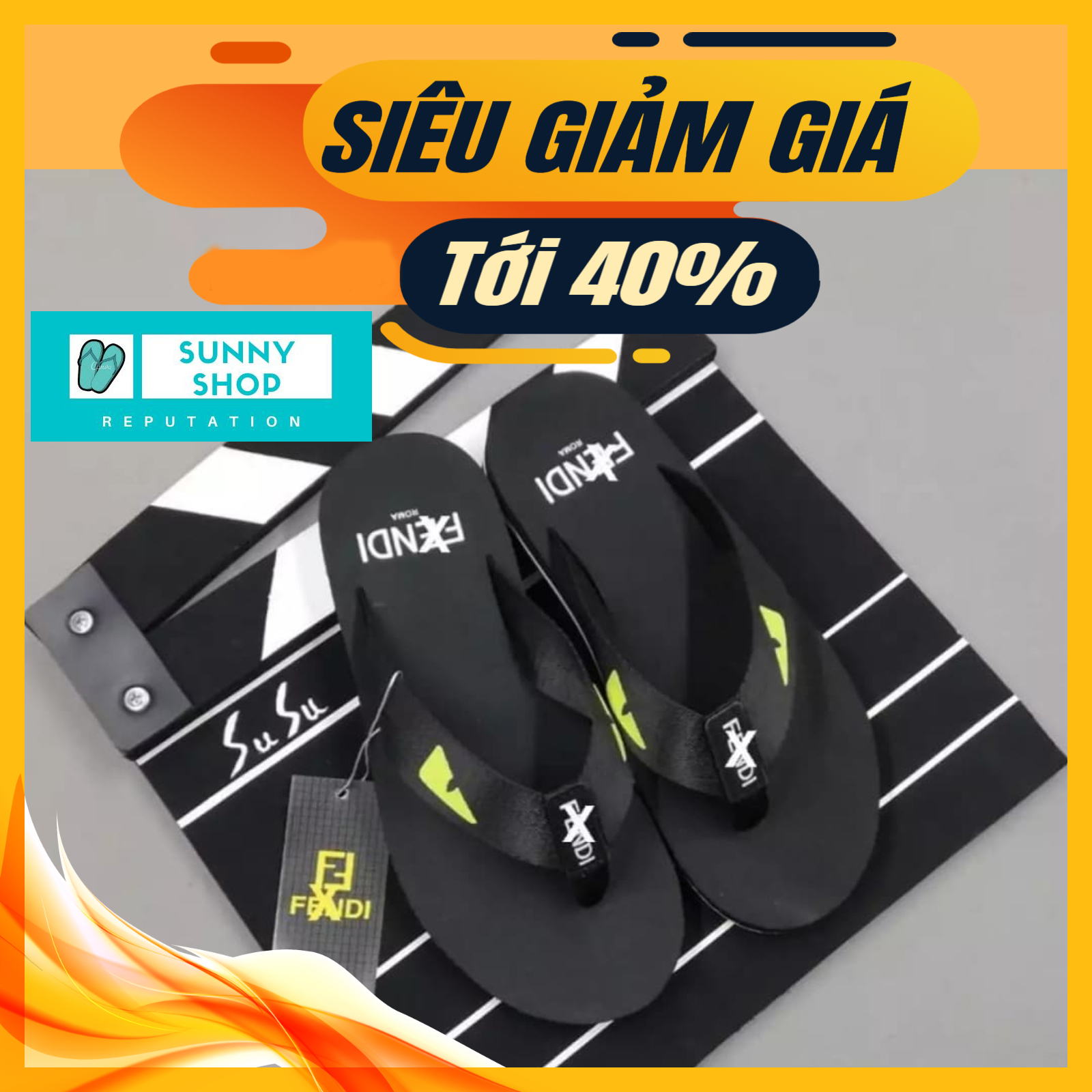 Dép kẹp nam mắt cáo F.D (7 Màu)