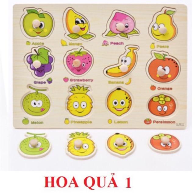 Đồ chơi bảng núm chủ đề hoa quả 1 tiếnh anh cho bé