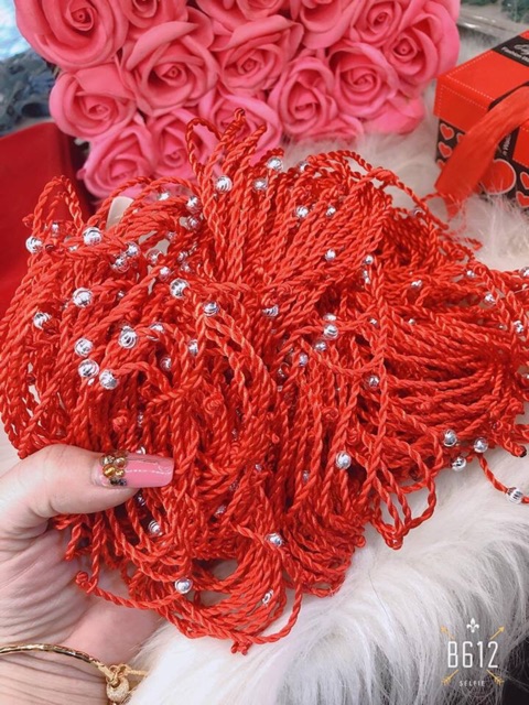 SỈ SLL CHỈ ĐỎ MAY MẮN MIX BI BẠC