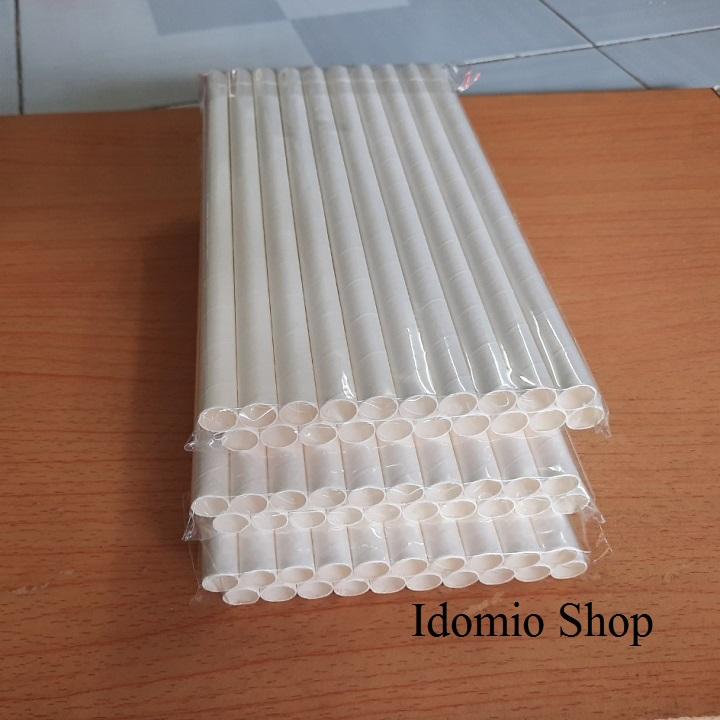 Bịch 25 Ống Hút Giấy Trà Sữa 11mm x 20cm
