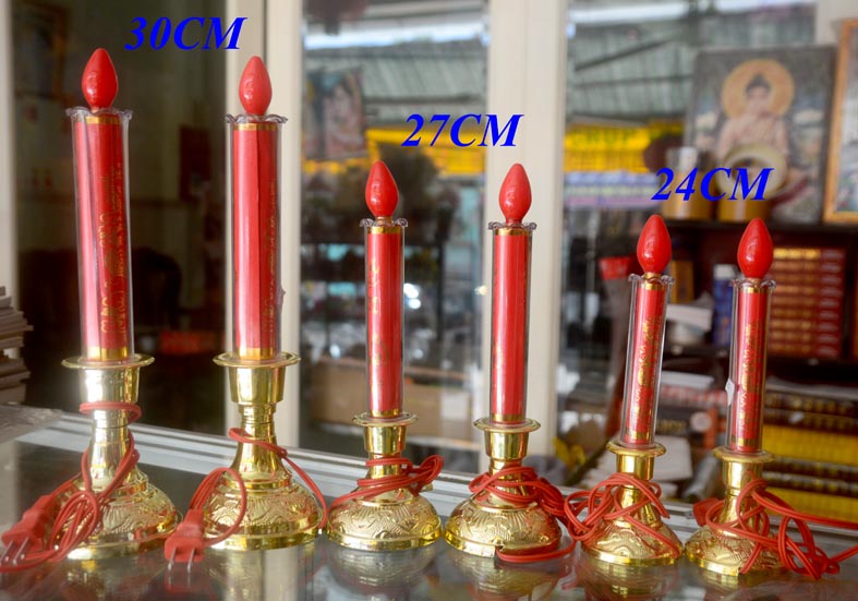 [HCM]Cặp Đèn nến cắm điện bóng cà na-Có video sản phẩm