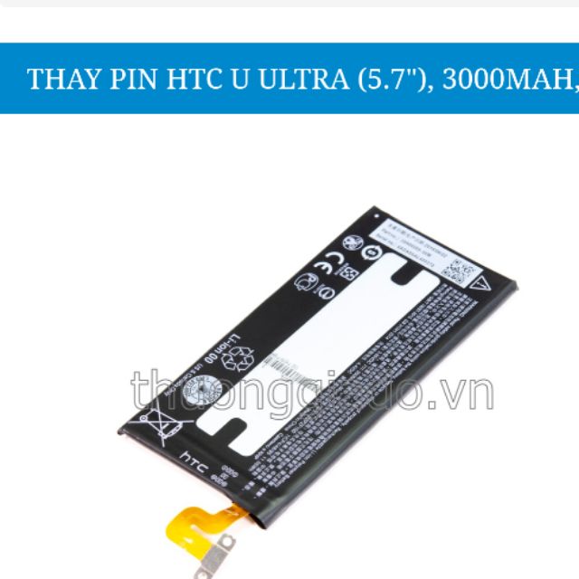 Pin htc u ultra xịn mới 100% _bh 2 tháng