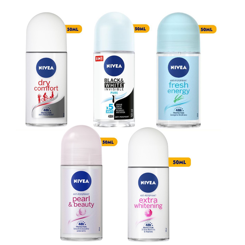 Lăn Khử Mùi Khô Thoáng 72h Nivea Deodorant Roll-On 50ml