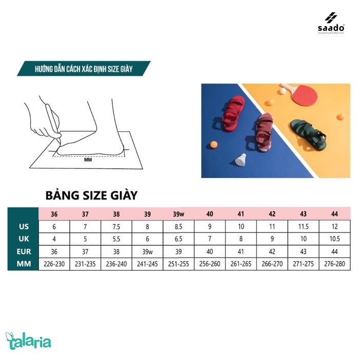 [HCM]Giày Sandal Saado Nữ Màu Ruốc CL06