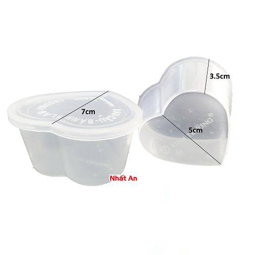 HỦ NHỰA FLAN VĨNH TRƯỜNG HÌNH TRÁI TIM ( 50 CÁI )