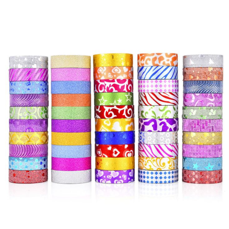 [HCM]Băng Keo Hình Trang Trí 15mm x 2.5m (lốc 10 cuộn)