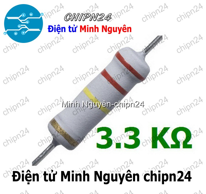 [5 con] (F147) Điện Trở 3K3 2W